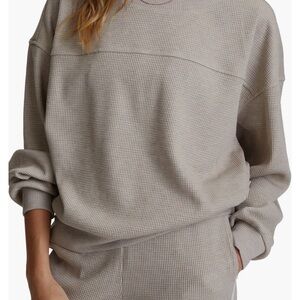Varley waffle knit sweatshirt Heather Oatmeal Size Medium